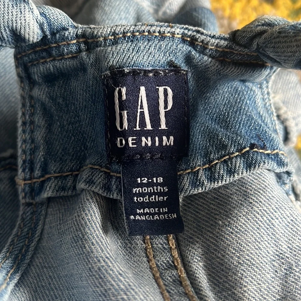 Gap Denim jeans shorteralls overalls braided straps